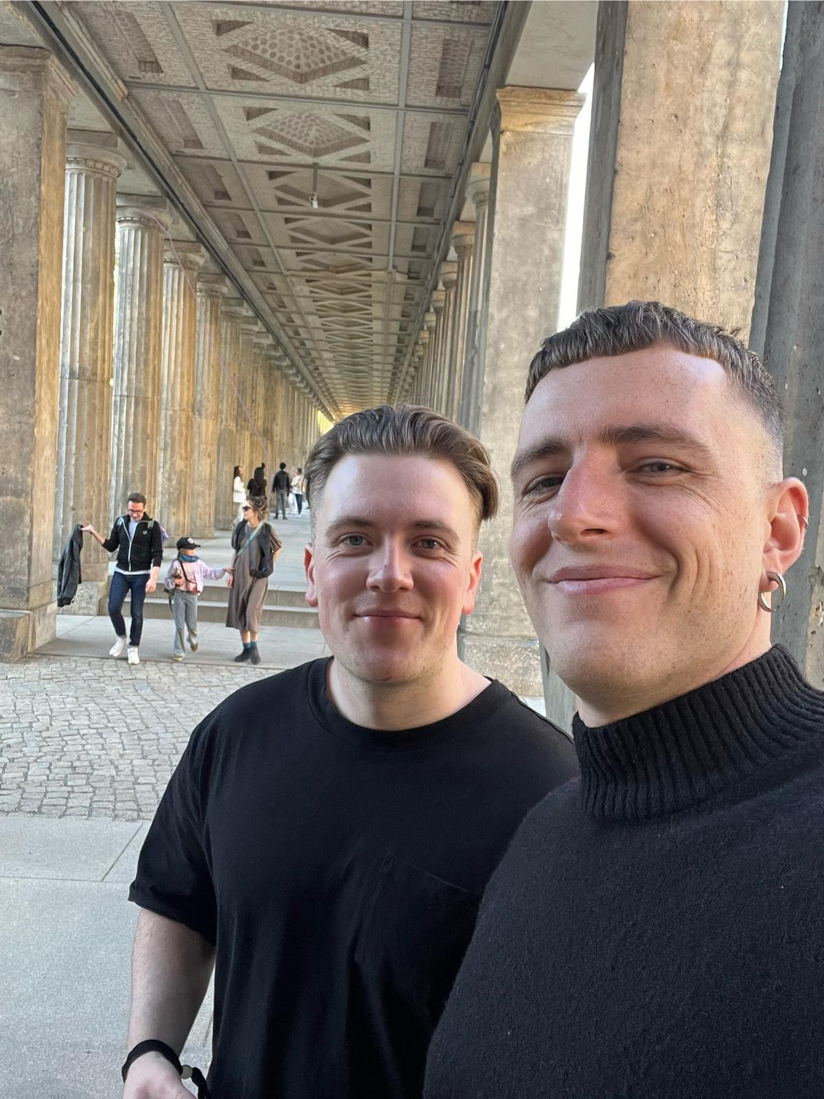 A picture of Dean and Tyler smiling